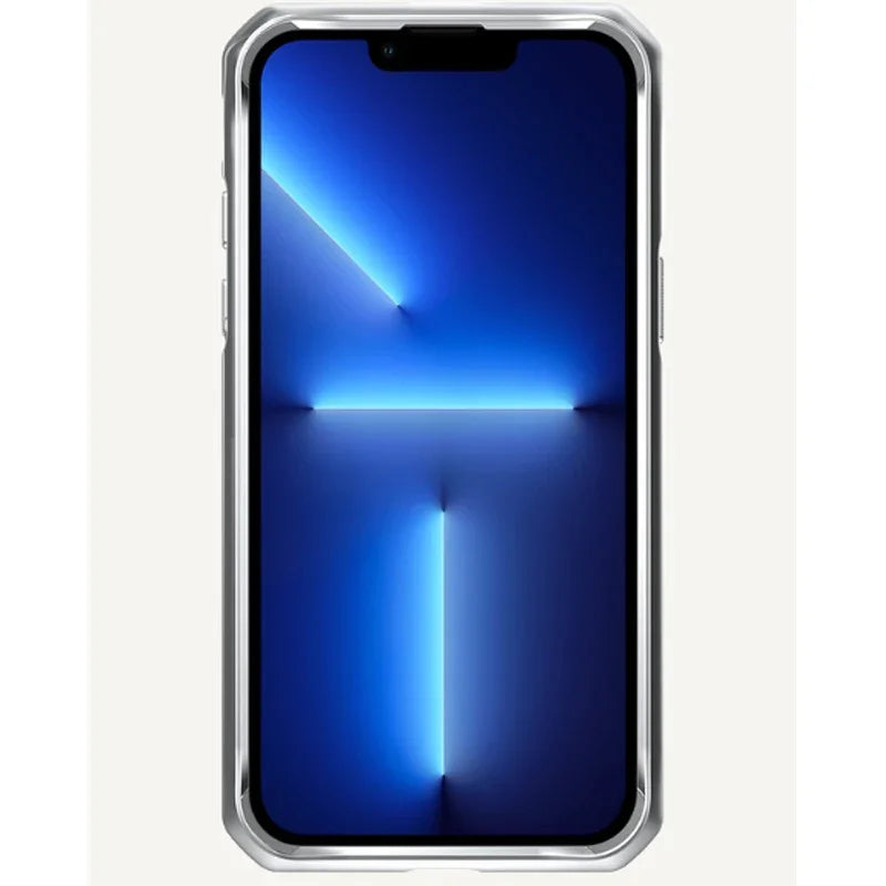 Itskins Hybrid Glass iPhone 13 Pro Max Cover - Silver - Tashqila Itskins Hybrid Glass iPhone 13 Pro Max Cover - Silver - Tashqila
